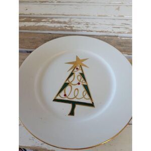 Pier 1 imports xmas tree‎ plate green salad Xmas fl